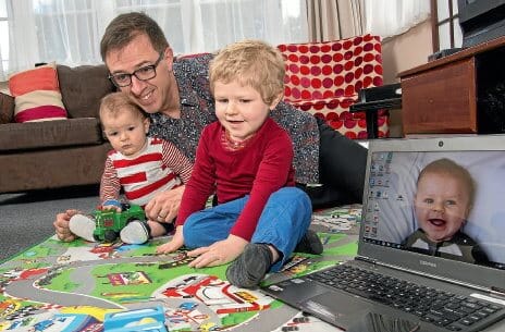 Jamie Houston the back end guy with his family